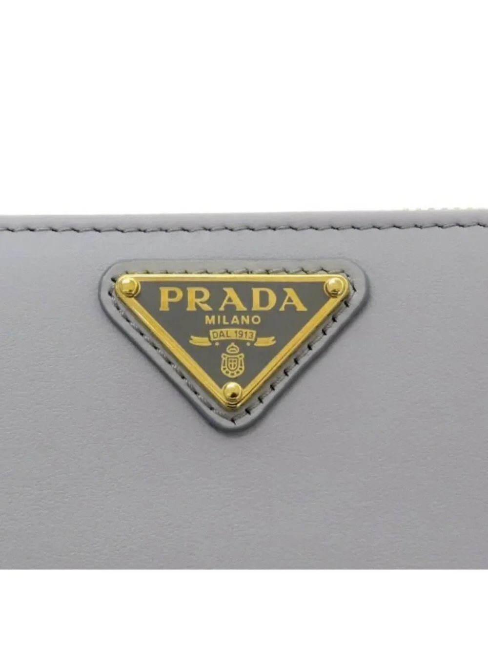 Prada Compact Wallet Gray